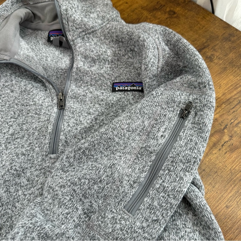 Patagonia Women’s Better Sweater Quarter Zip Fleece Light, Gray Heather, Large - Picture 7 of 16